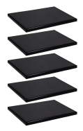 #S35 Bundle Sale, 5 PCs Outdoor/Indoor Resin Table Tops in Black Finish, 30